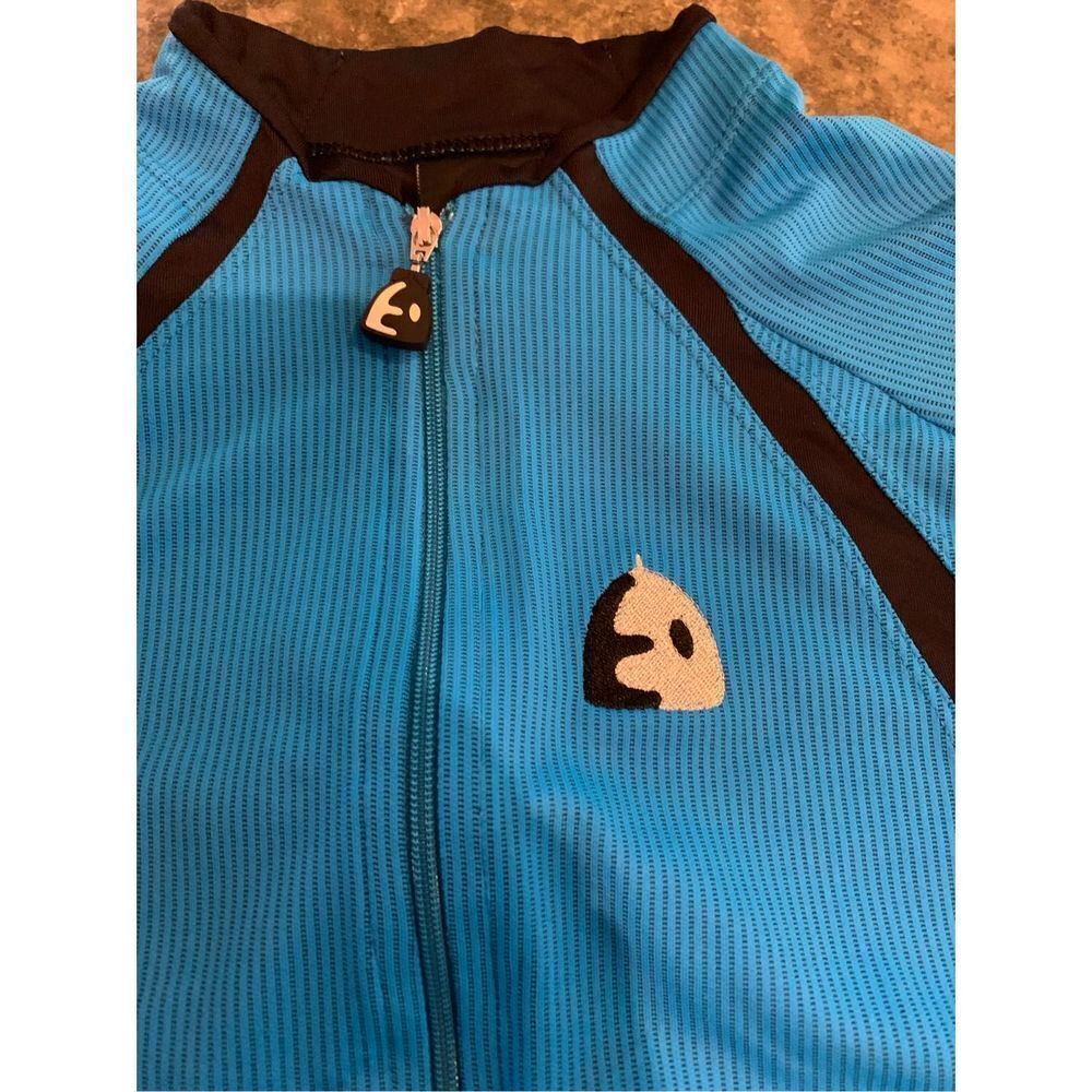 ETXEONDO Cycling Jersey Blue Black White Short‎ Sleeve Bike Top - Picture 7 of 8